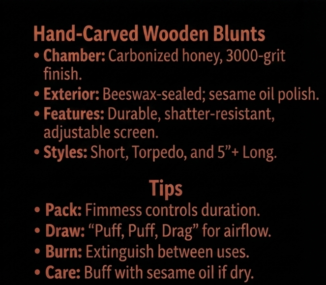 Product specification card: chamber, exterior, features, styles, and usage tips